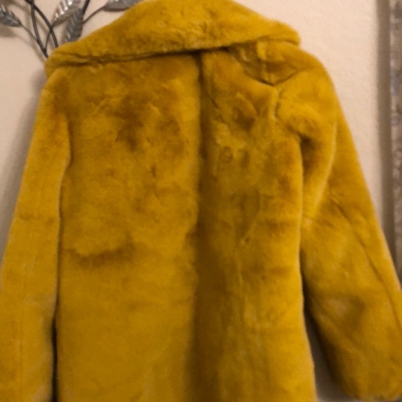 New Apparis Eloise Faux-Fur Coat, Yellow - Picture 8 of 9